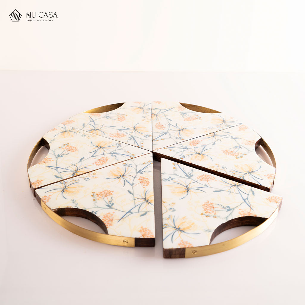 Sharad Print Wooden Pizza Pie