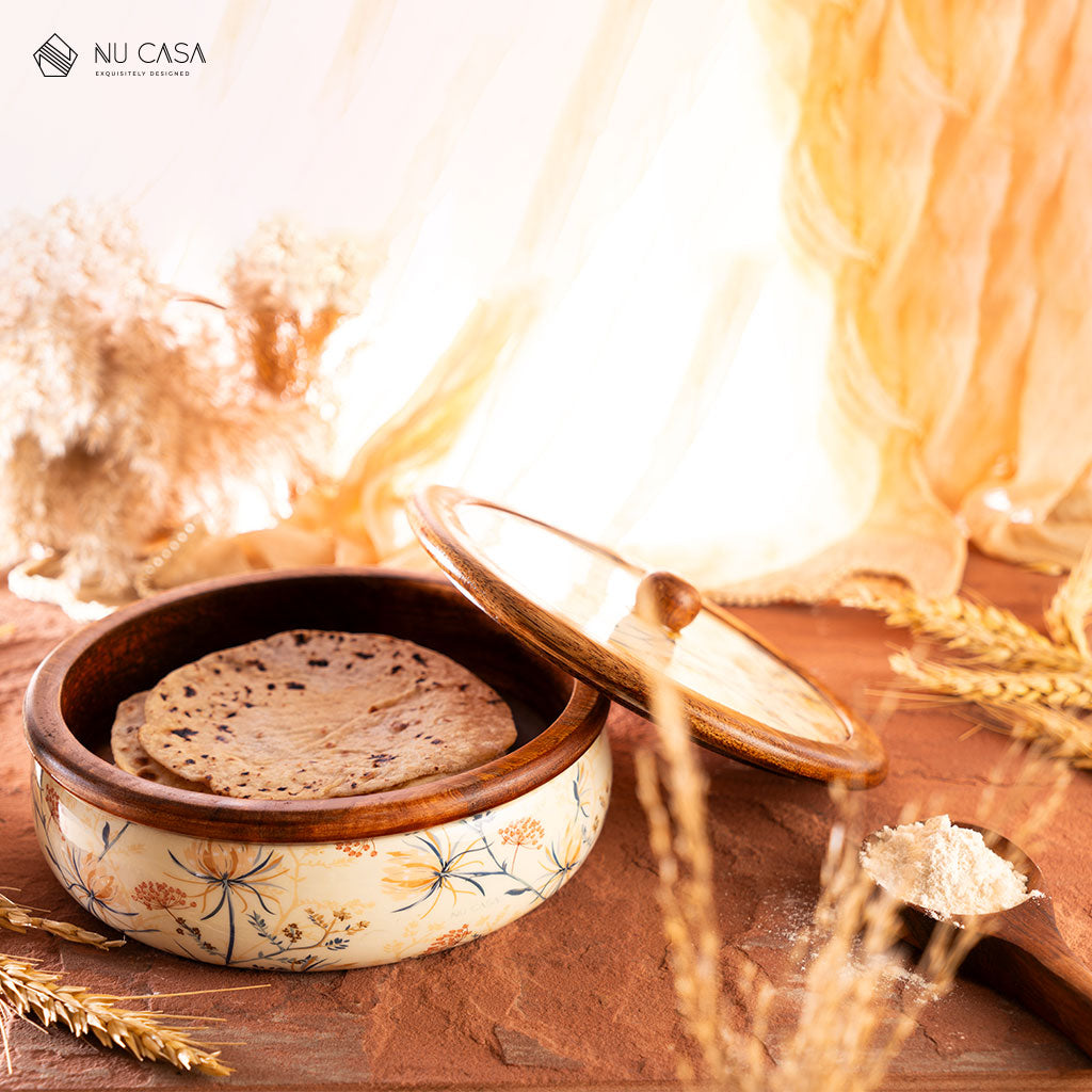 roti box india online Best Buy chapati Phulkas Handmade wooden decor ...