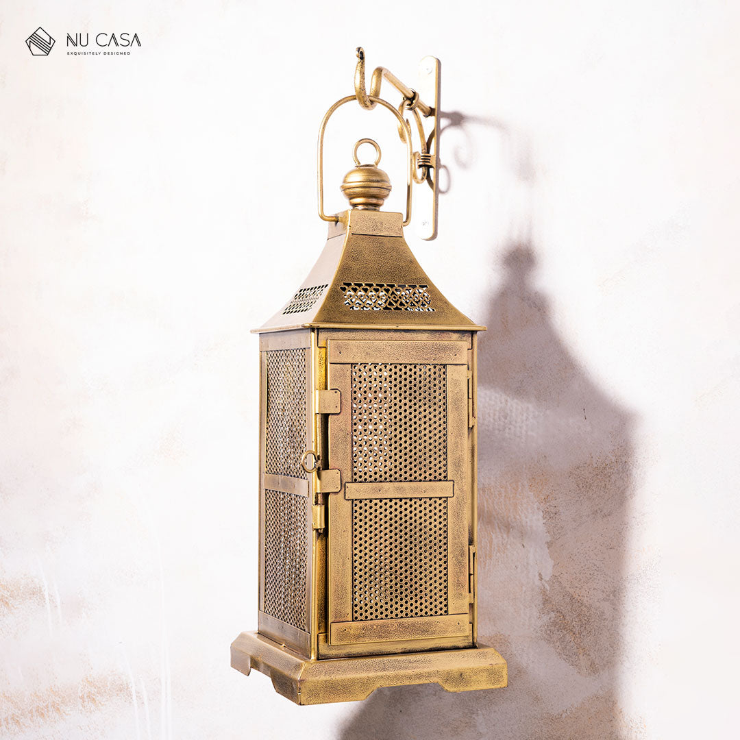 Antique Mesh Candle Lantern