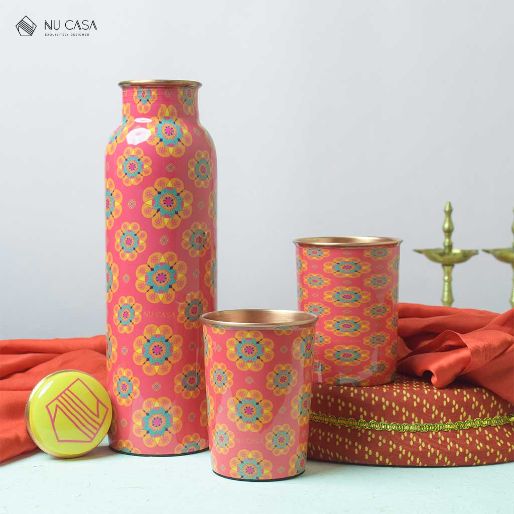 Copper bottle set copperware glass benefits antibacterial buy online price