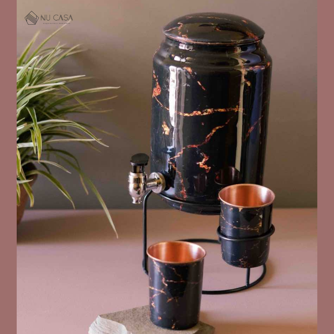 Copper Filter with stand and glass