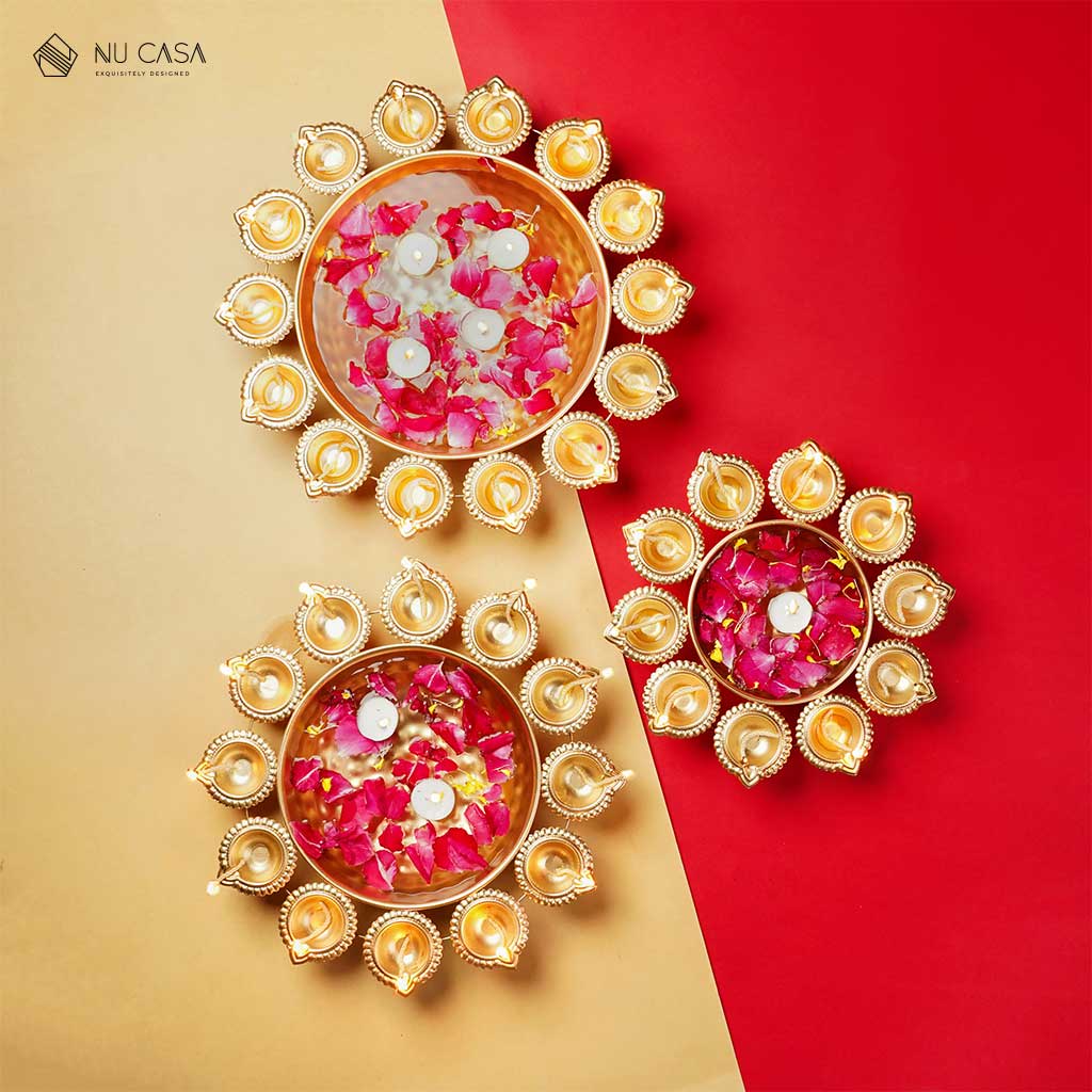 Buy brass urli diya stand decoration best price online free delivery 