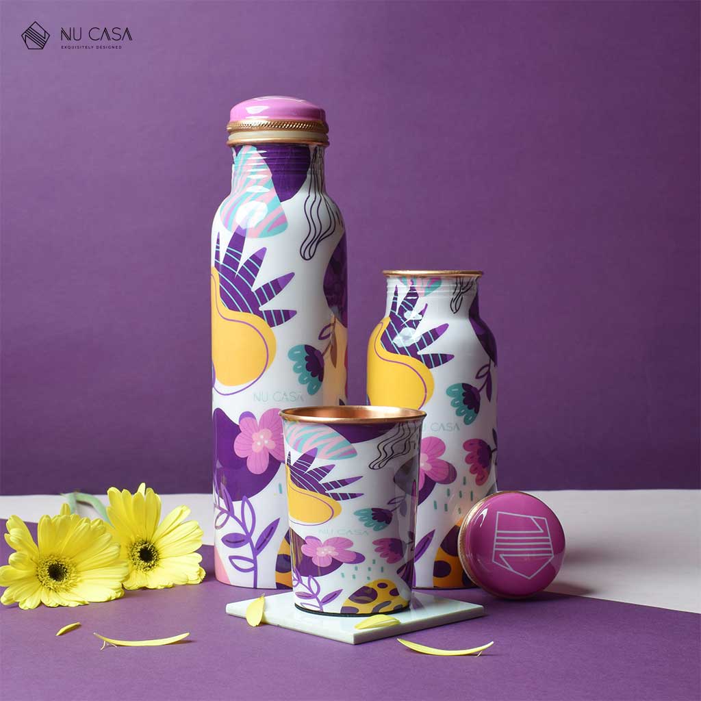 Copper Bottle & Glass