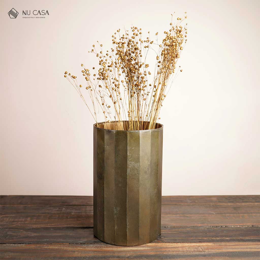 Shop Cylindrical Aged Antique Vase set online rustic finish vintage home decor