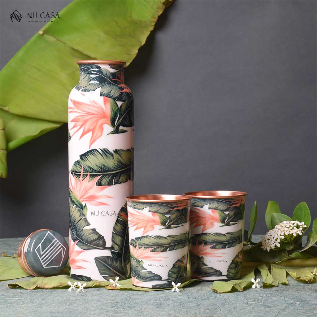 Copper Bottle & Glass