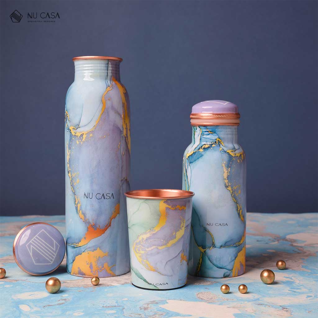 Buy copper bottle set of two discounted price india benefits how to clean