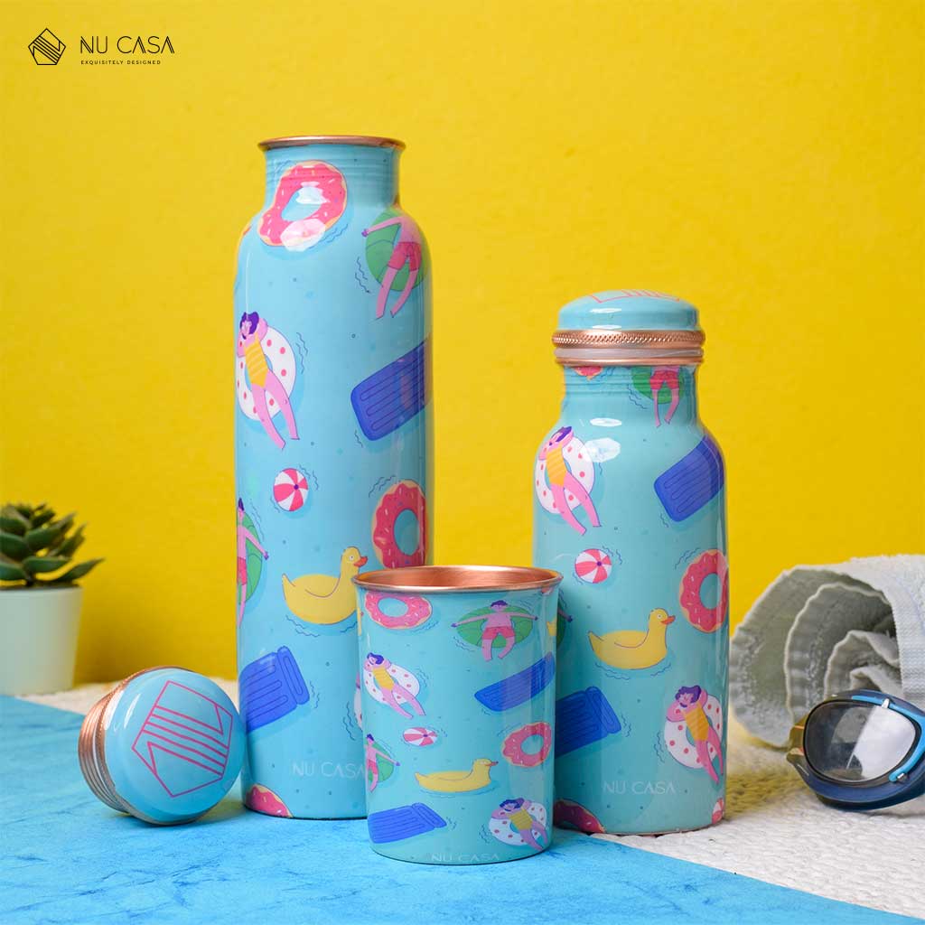 Copper Bottle & Glass