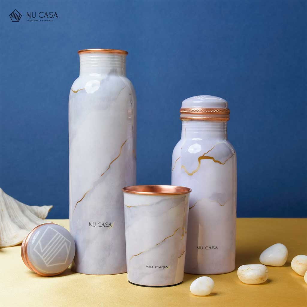 Copper water set of 2 copperware utensil glass cost online india how to clean