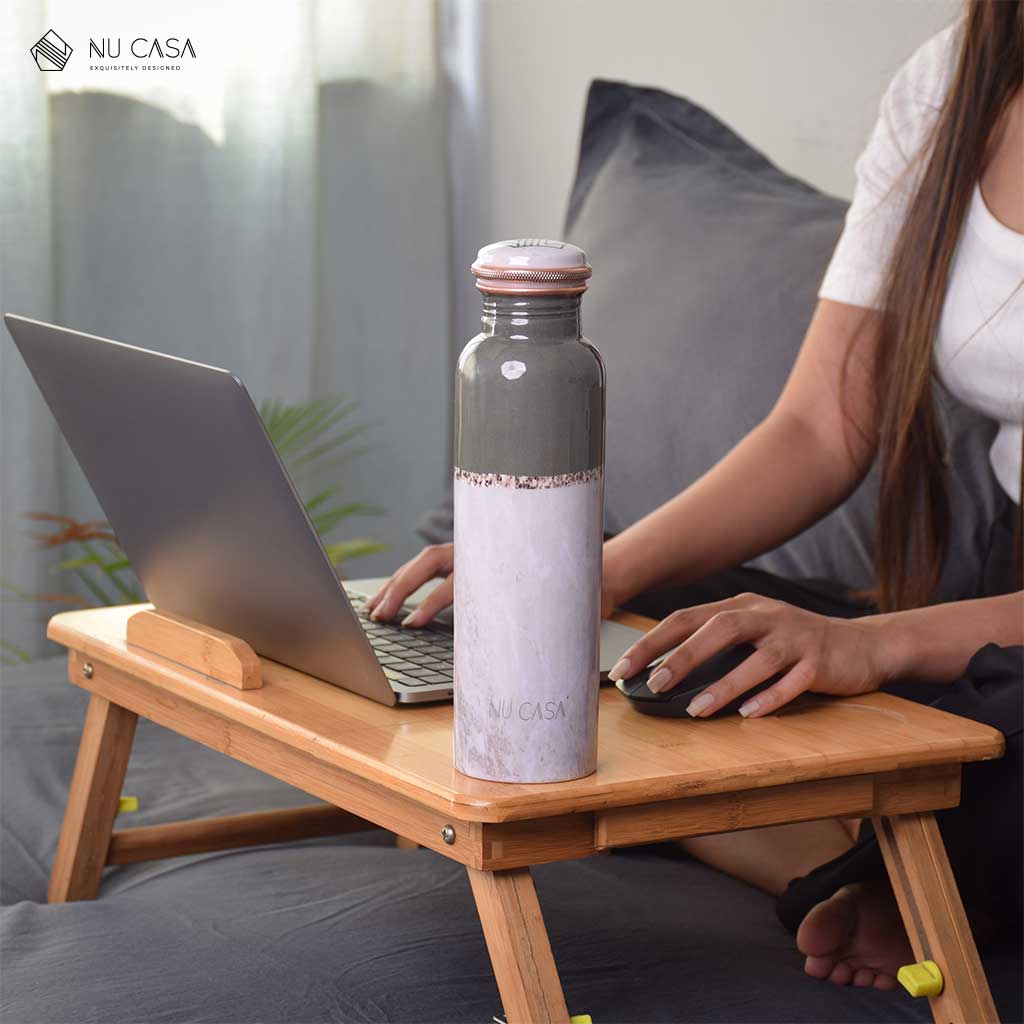 Copper bottle marble print health benefits uses cleaning Instructions 