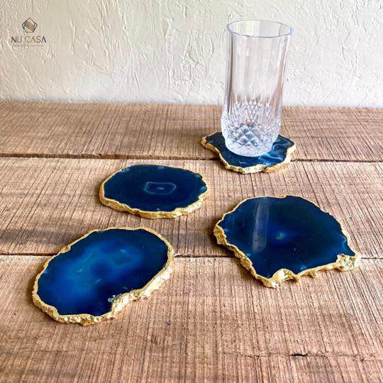 Buy Coaster set for cup online agate stone for table handmade Home décor best price
