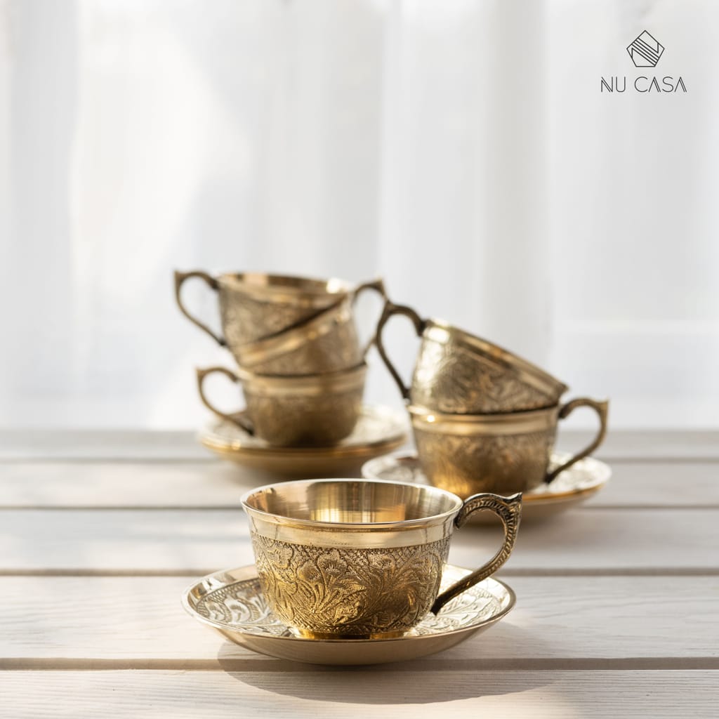 Brass Cup & Saucer