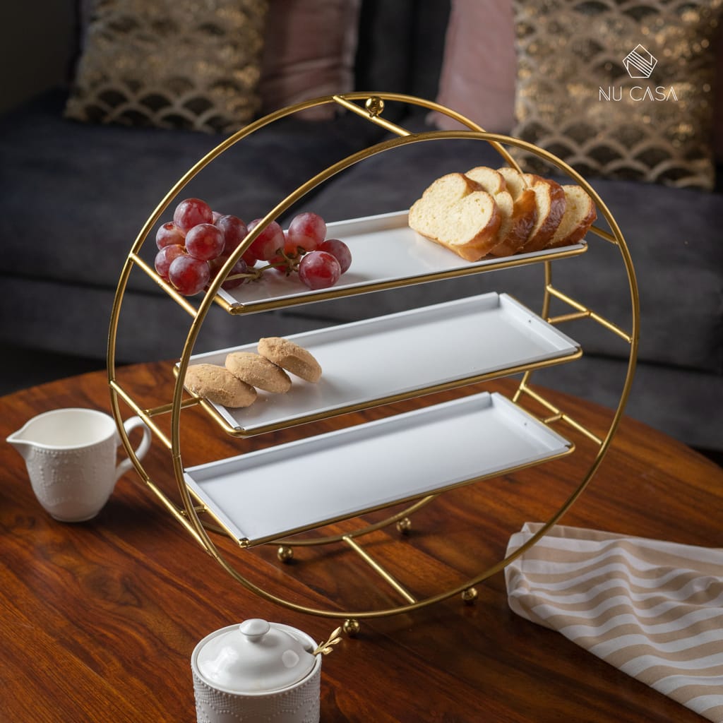 Goodhomes Serveware : Buy Goodhomes Porcelain Cake Stand with Gold Print  Online | Nykaa Fashion
