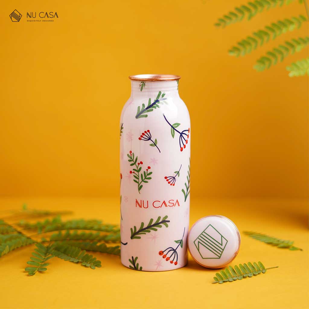 शुद्ध ताँबे की बॉटल ख़रीदे कैसे कहां भाव 1 litre design print copper bottle uses benefits