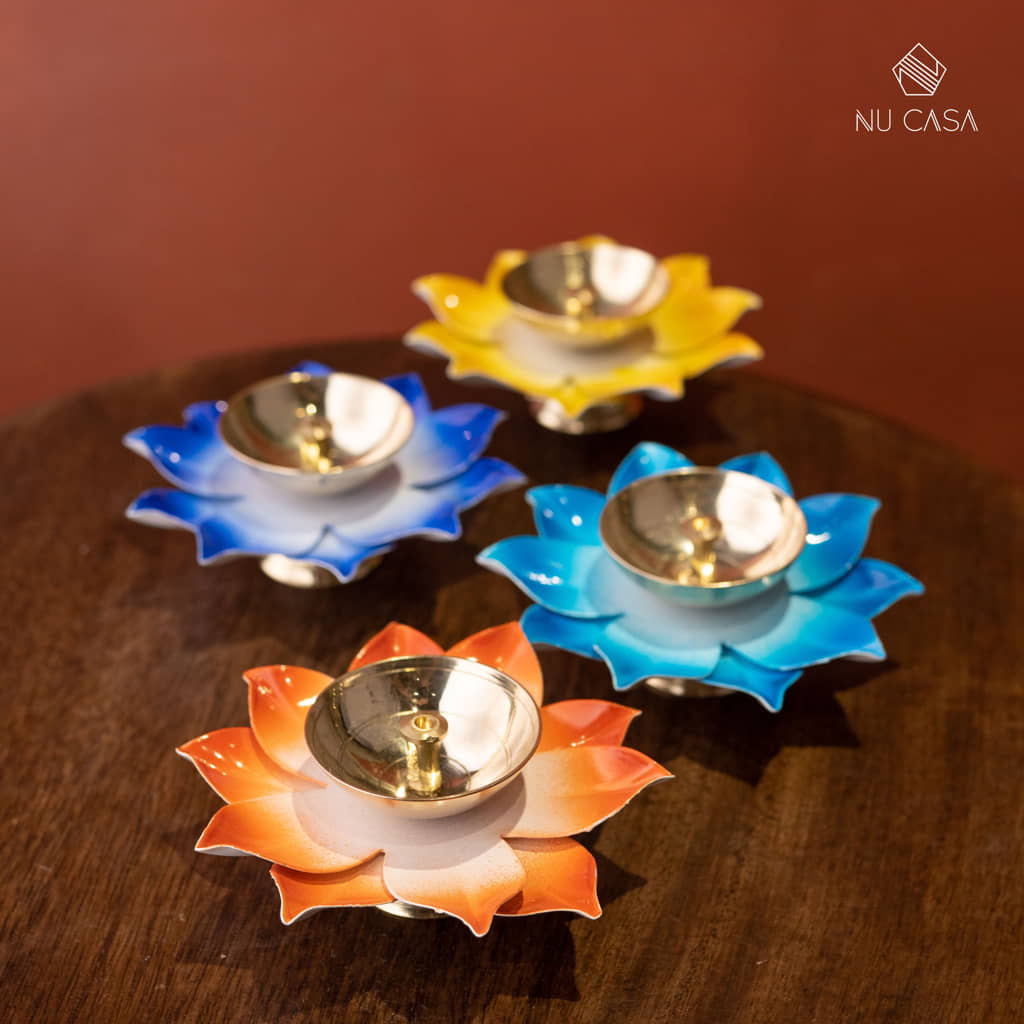 Shop lotus brass diya lamp online best price india handmade traditional