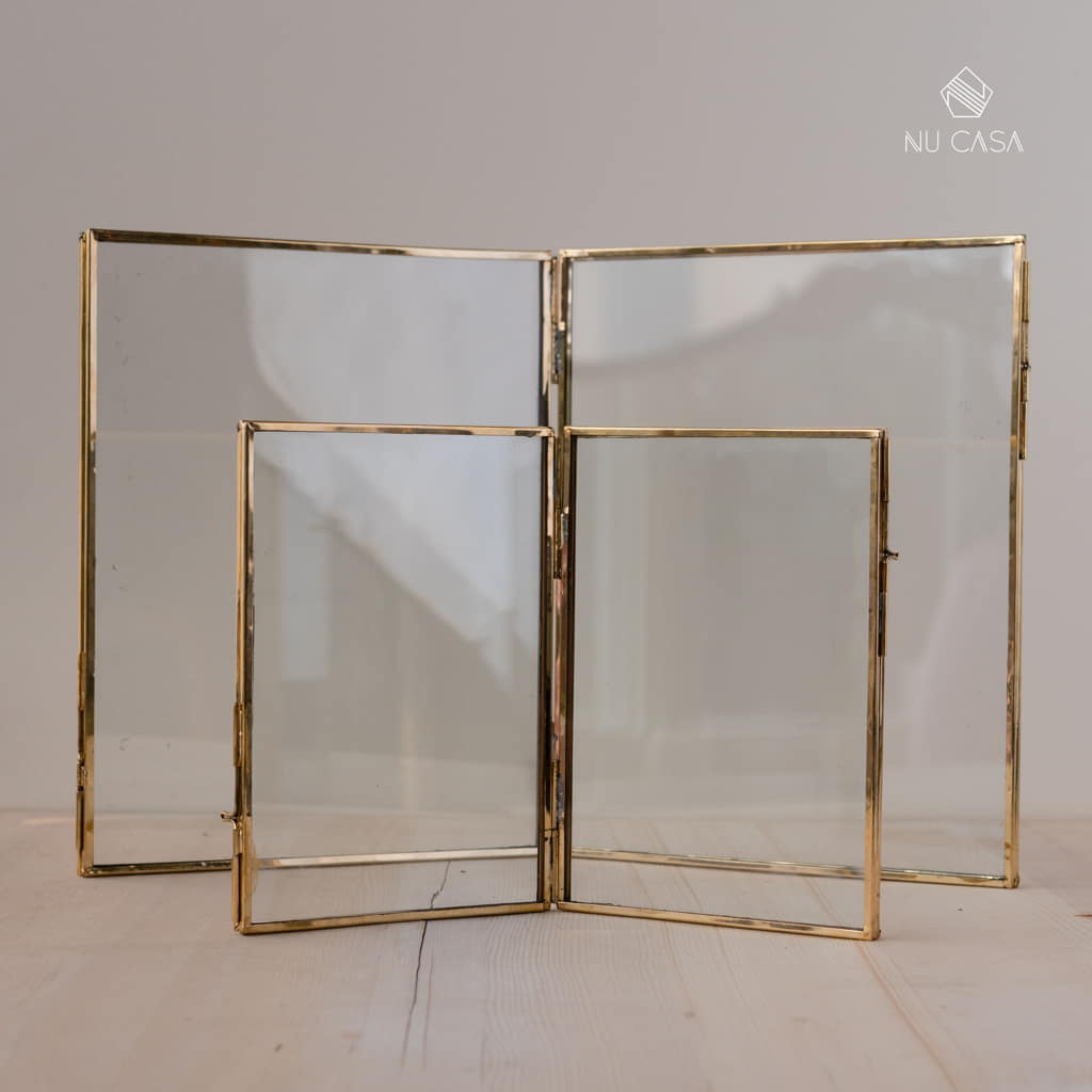 Purchase brass photo frame best price online home décor hanging frame for wall living room decoration