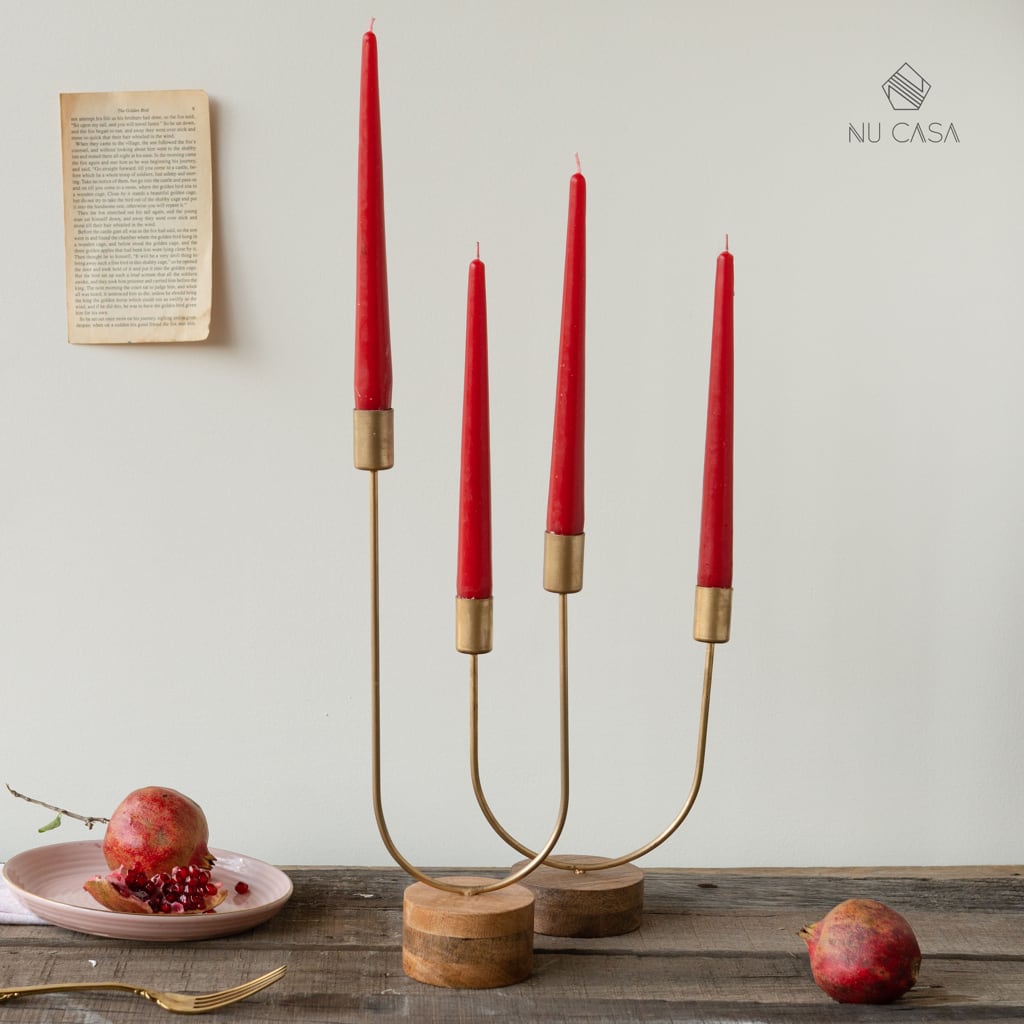 Buy Candle Holders glass set Minimalistic design home décor