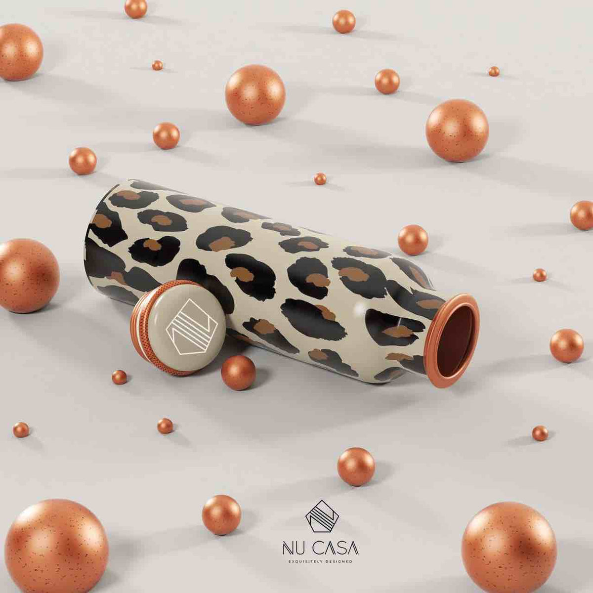 Buy Printed cheetah design Copper bottle benefits uses best price oline india