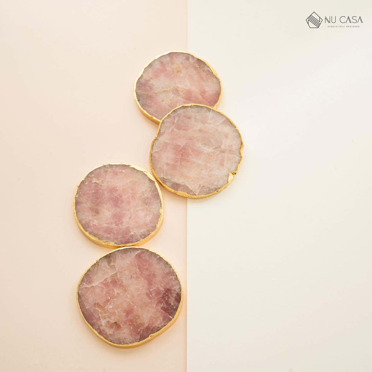 Buy rose stone coaster online tea table hand made natural best home décor 